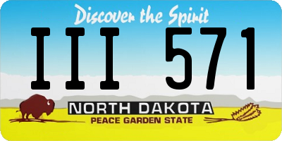 ND license plate III571