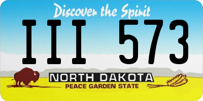 ND license plate III573