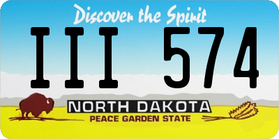ND license plate III574