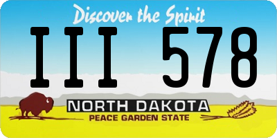 ND license plate III578
