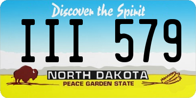 ND license plate III579