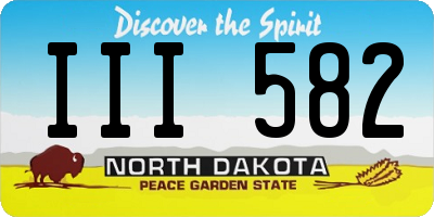 ND license plate III582