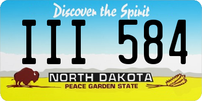 ND license plate III584