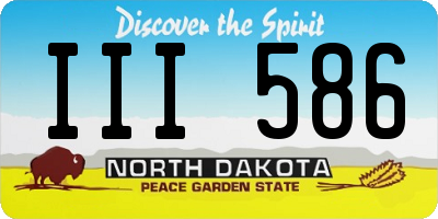 ND license plate III586