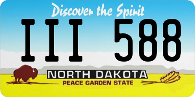 ND license plate III588