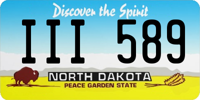 ND license plate III589