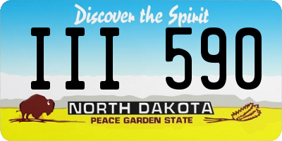 ND license plate III590