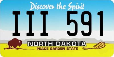 ND license plate III591