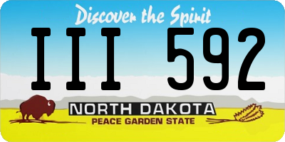 ND license plate III592