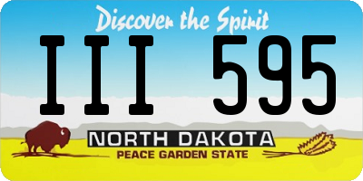 ND license plate III595