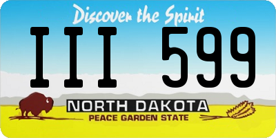 ND license plate III599