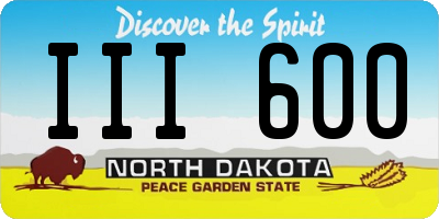 ND license plate III600
