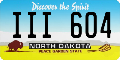 ND license plate III604