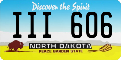 ND license plate III606