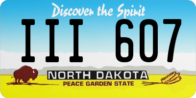 ND license plate III607
