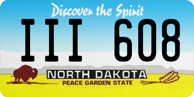 ND license plate III608