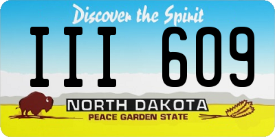 ND license plate III609