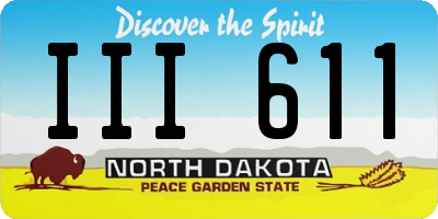ND license plate III611