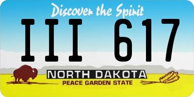 ND license plate III617