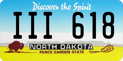 ND license plate III618