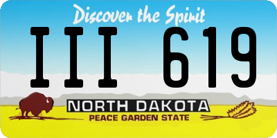 ND license plate III619
