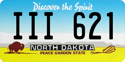 ND license plate III621