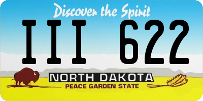 ND license plate III622