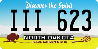 ND license plate III623