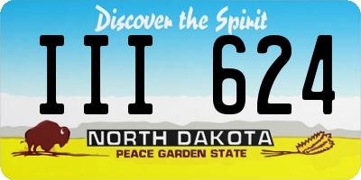 ND license plate III624