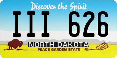 ND license plate III626