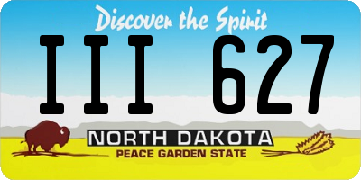 ND license plate III627
