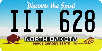 ND license plate III628
