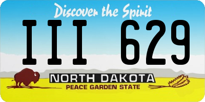 ND license plate III629