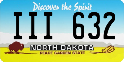 ND license plate III632