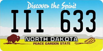 ND license plate III633