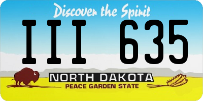 ND license plate III635