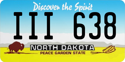 ND license plate III638