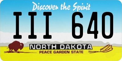 ND license plate III640