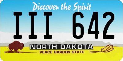 ND license plate III642