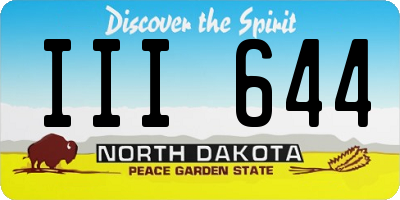 ND license plate III644