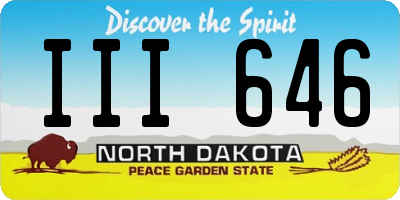 ND license plate III646