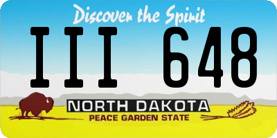 ND license plate III648