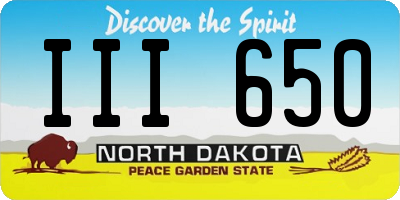 ND license plate III650