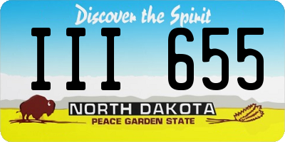 ND license plate III655