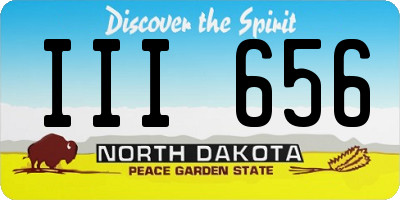 ND license plate III656