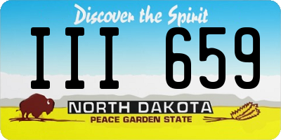 ND license plate III659
