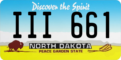 ND license plate III661