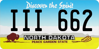 ND license plate III662