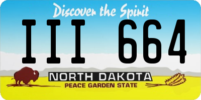 ND license plate III664