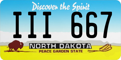 ND license plate III667
